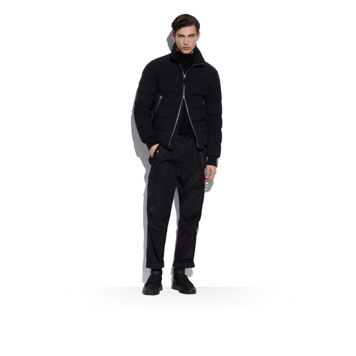 Tom Ford Nylon Down Funnel Blouson Ytterkläder Herr Svarta | 328DQVEAM