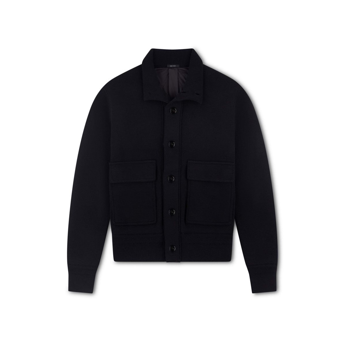 Tom Ford Nylon-lined Merino Button Through Blouson Ytterkläder Herr Svarta | 139JXASVW