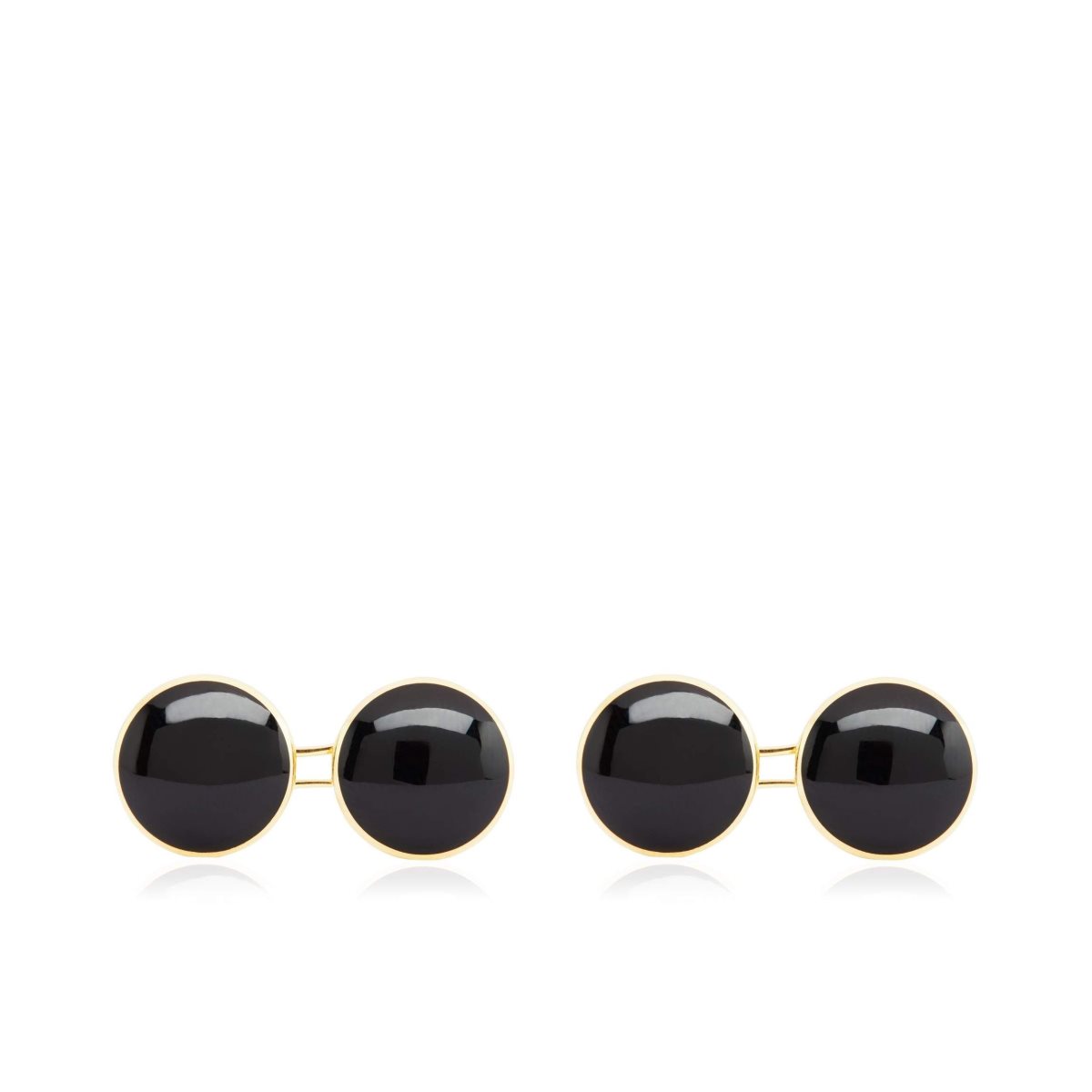 Tom Ford Onyx Round Cufflinks Smycken Herr Guld Svarta | 152PIVDNG