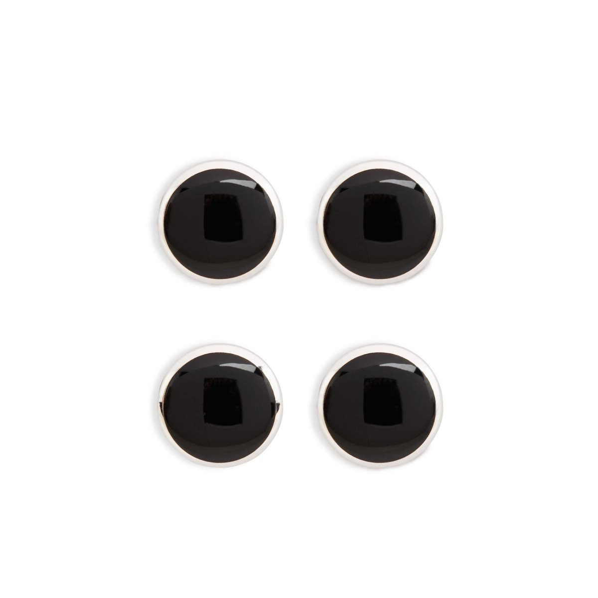 Tom Ford Onyx Round Shirt Studs Smycken Herr Vita Guld | 014BYMUZA