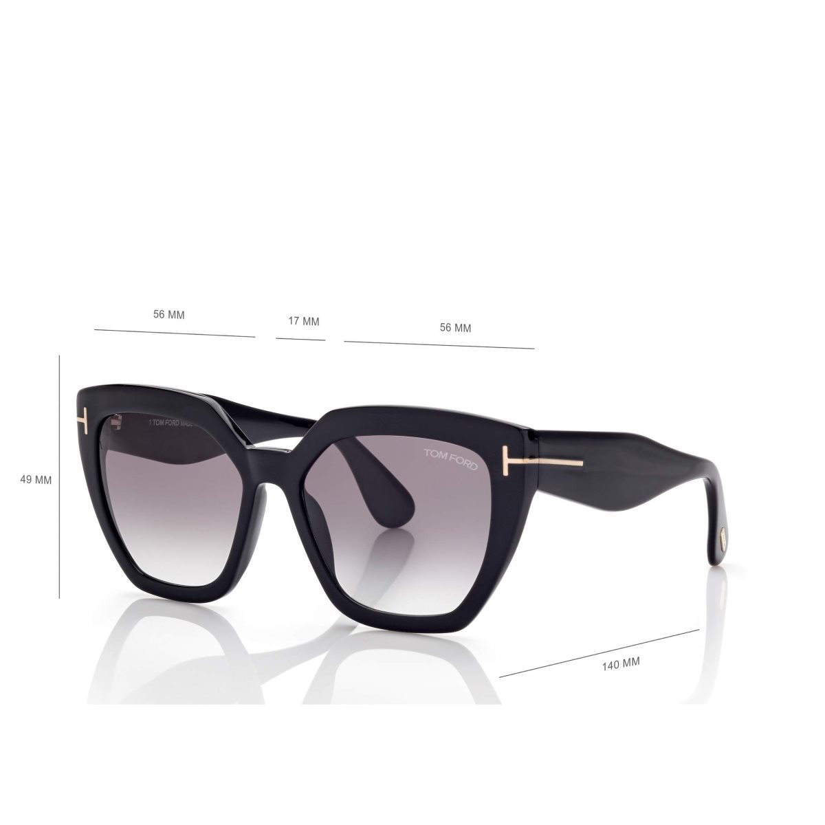 Tom Ford Phoebe Solglasögon Dam Svarta | 593ROCWLF