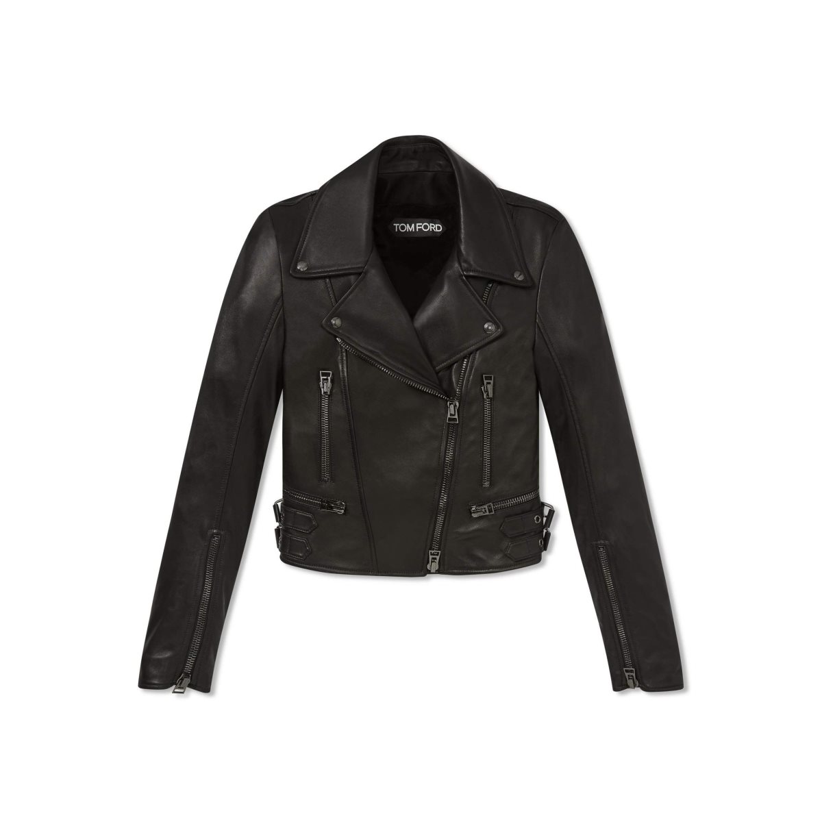 Tom Ford Plonge Fitted Biker Jacket Ytterkläder Dam Svarta | 815DPKFLJ