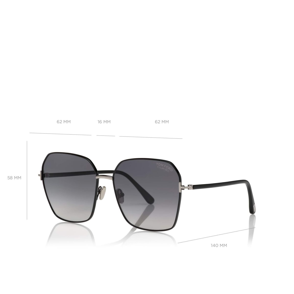 Tom Ford Polarized Claudia Solglasögon Dam Svarta | 841SUWOMC