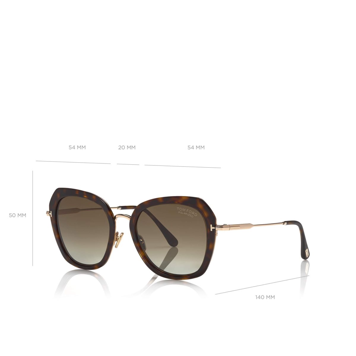 Tom Ford Polarized Kenyan Solglasögon Dam Mörk | 140IMJYAW