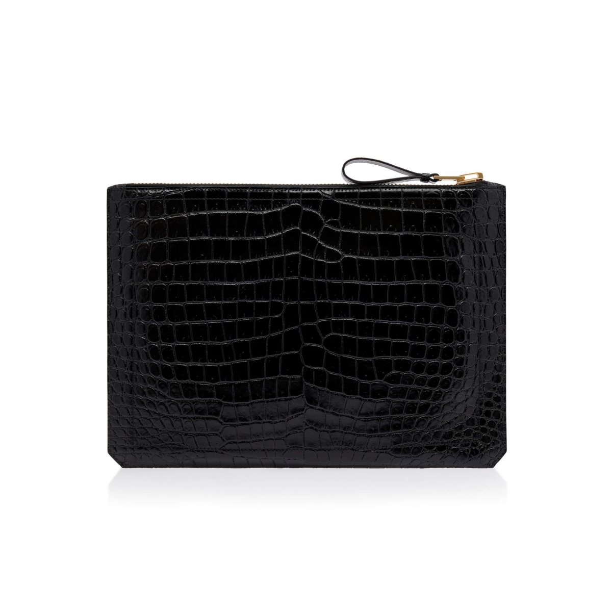 Tom Ford Printed Alligator Buckley Handle Portfolio Portfölj Herr Svarta | 861HVXWZU