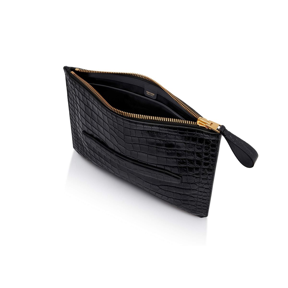 Tom Ford Printed Alligator Buckley Handle Portfolio Portfölj Herr Svarta | 861HVXWZU