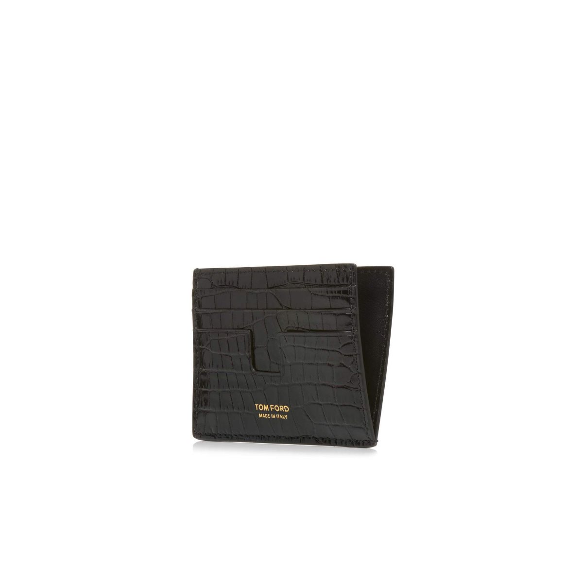 Tom Ford Printed Alligator Cardholder Liten Plånbok Herr Svarta | 976BWIETR