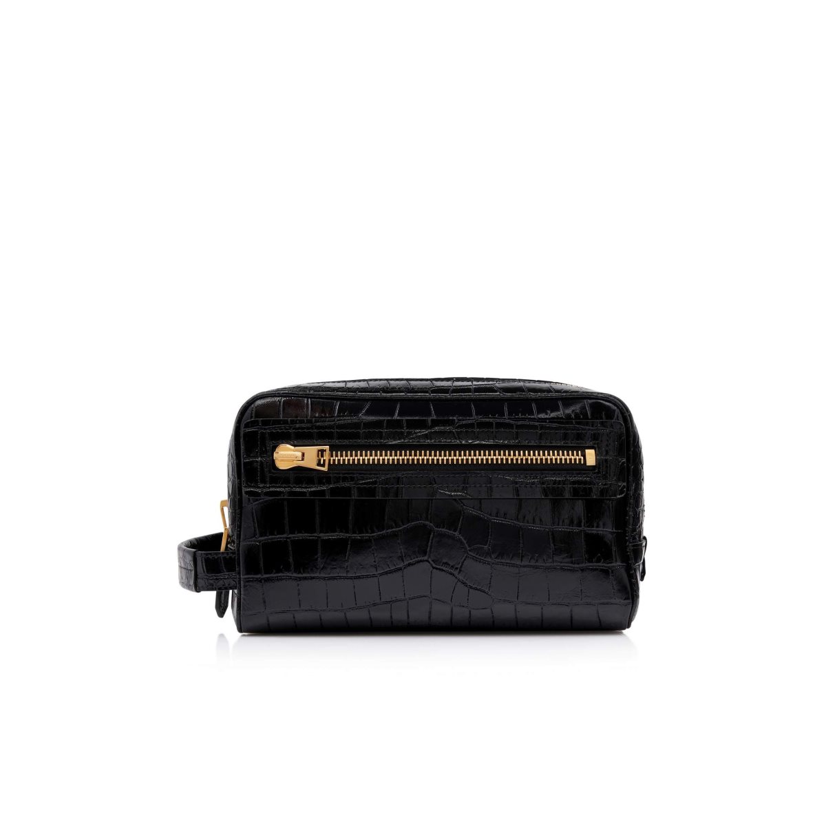 Tom Ford Printed Alligator Läder Toiletry Case Liten Plånbok Herr Svarta | 056LYHXJU