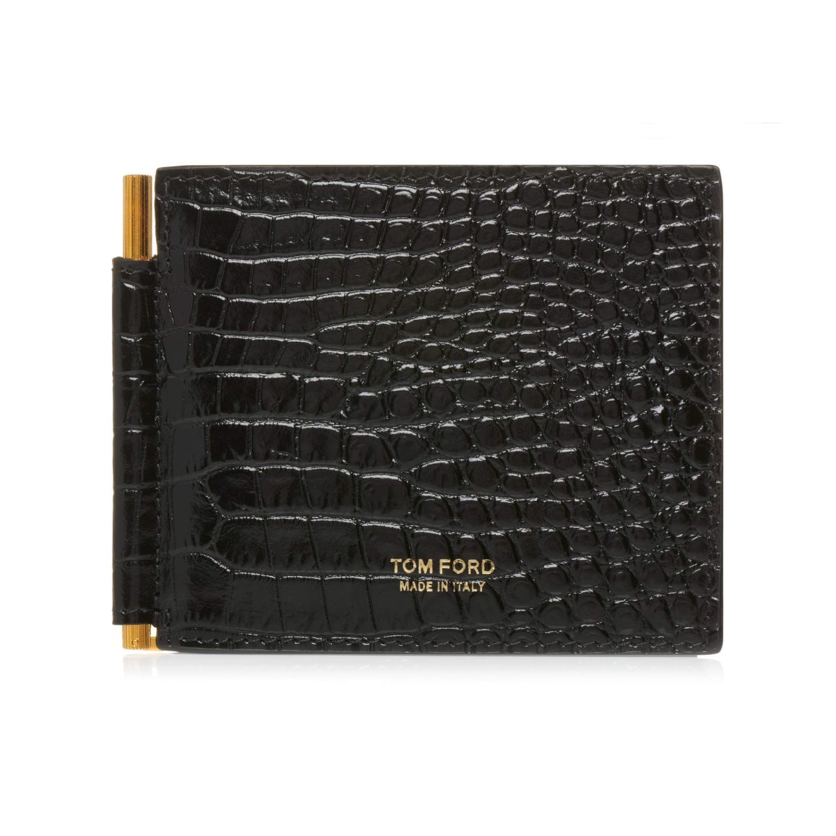 Tom Ford Printed Alligator Money Clip Wallet Liten Plånbok Herr Svarta | 054LTNGSR