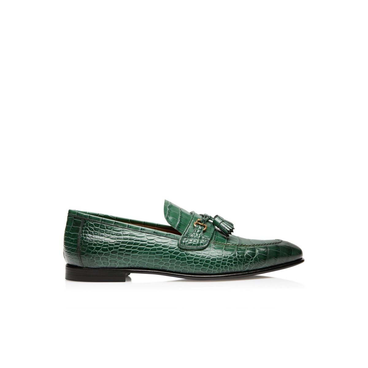 Tom Ford Printed Alligator Sean Tassel Loafers Herr Gröna | 348JUDLHR