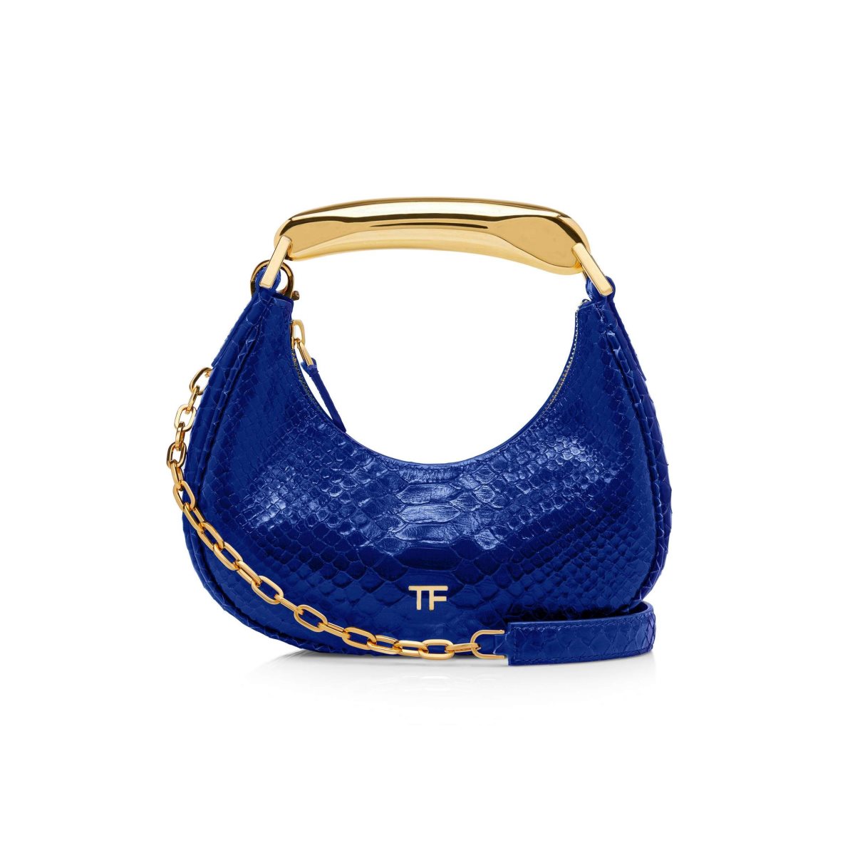 Tom Ford Printed Python Bianca Mini Hobo Axelväska Dam Blå | 148HARZVB