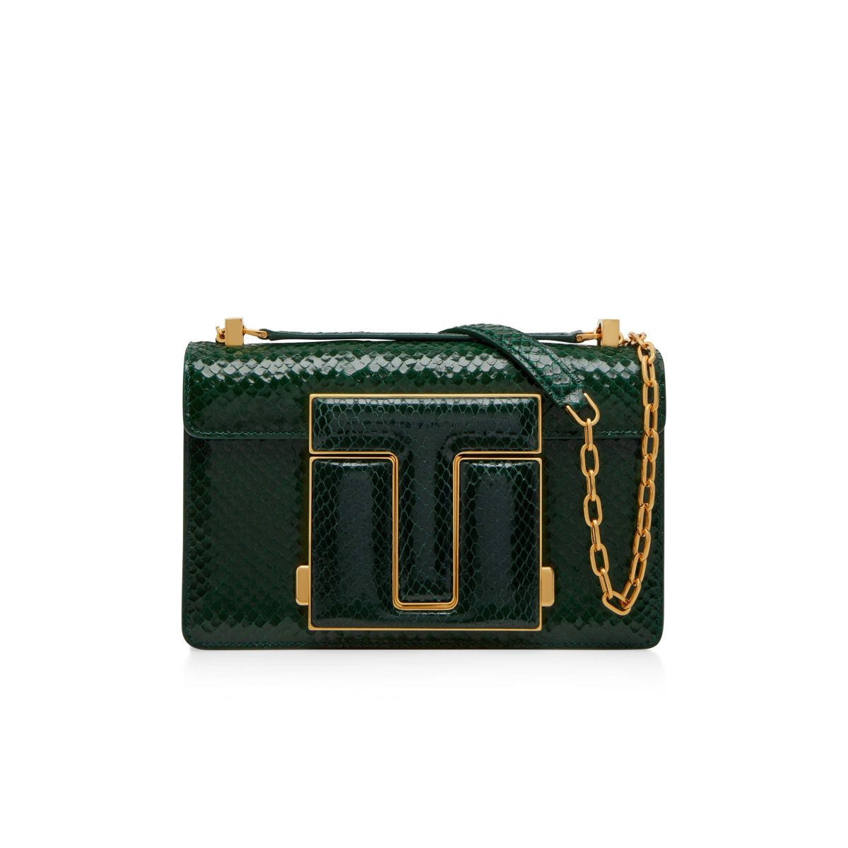 Tom Ford Printed Python Maxi 001 Medium Chain Crossbody Väska Dam Turkos Gröna | 409NZWBJA