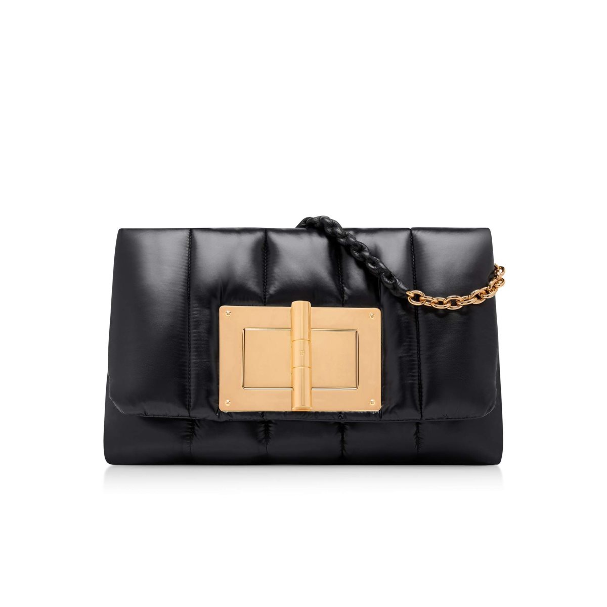 Tom Ford Quiltad Nylon Puffy Natalia Large Crossbody Väska Dam Svarta | 235MQAOKE