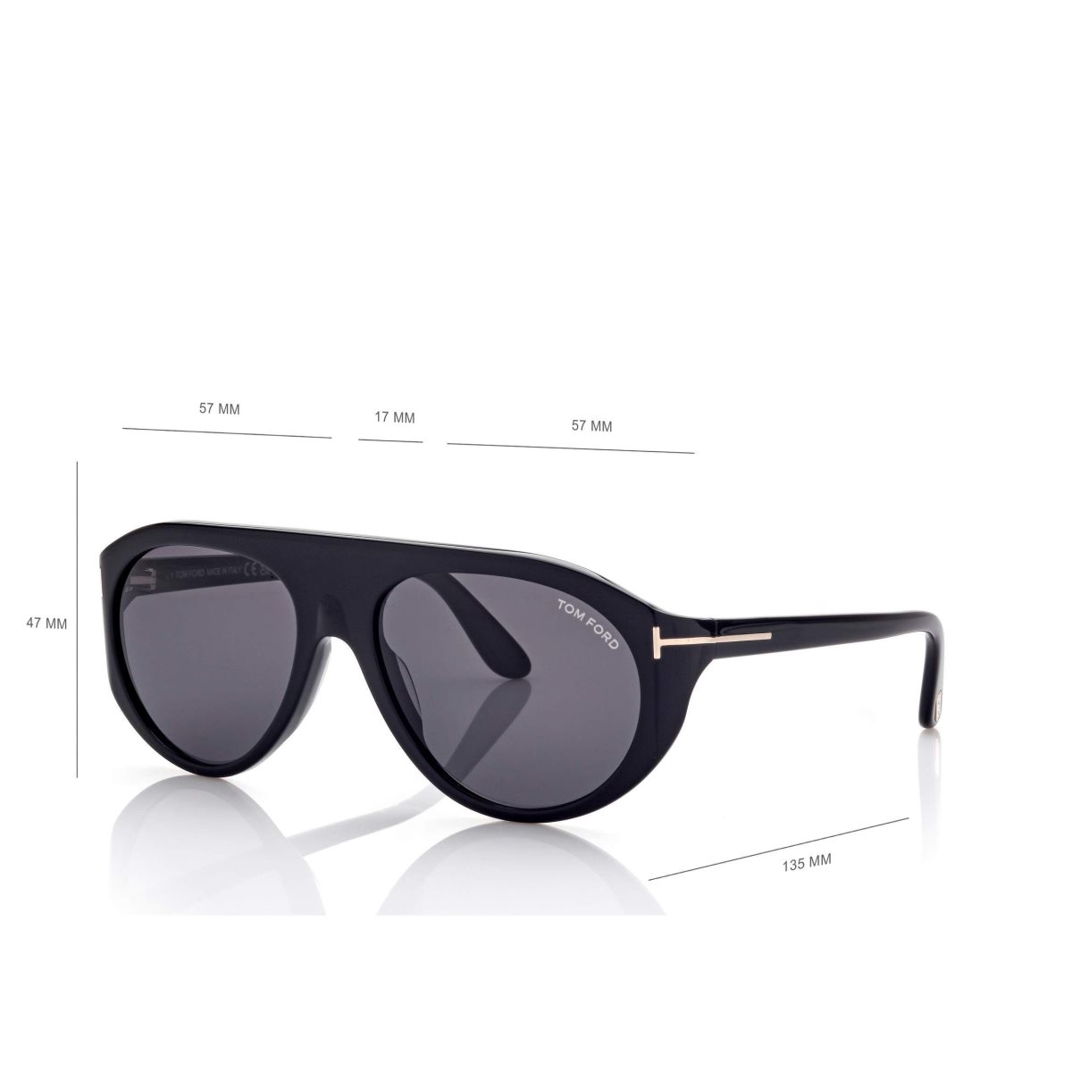 Tom Ford Rex Solglasögon Dam Svarta | 640SOPWHR