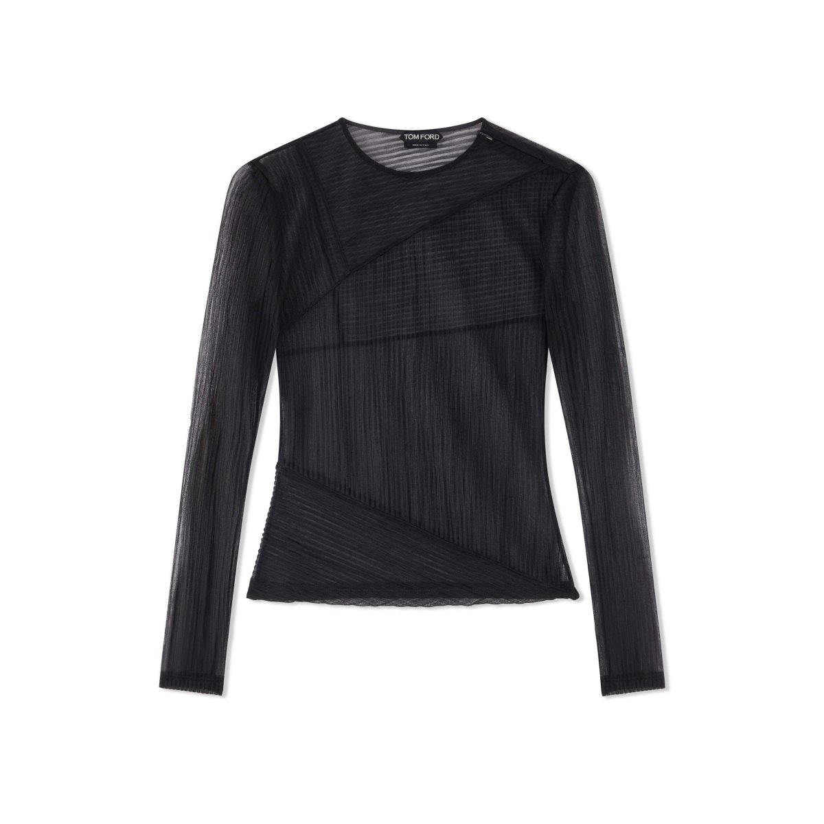 Tom Ford Rib Transparent Jersey Blast Dam Svarta | 479RIWAEG