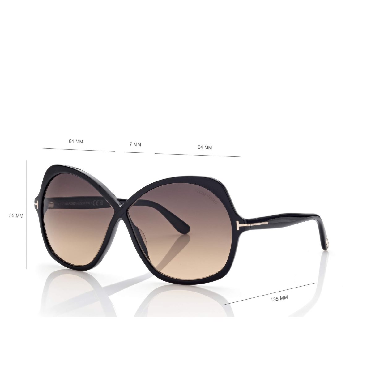 Tom Ford Rosemin Solglasögon Dam Svarta | 861LFXMNB