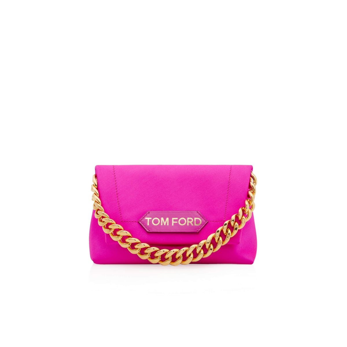 Tom Ford Satin Label Clutch Väska Dam Rosa | 950EMGURA