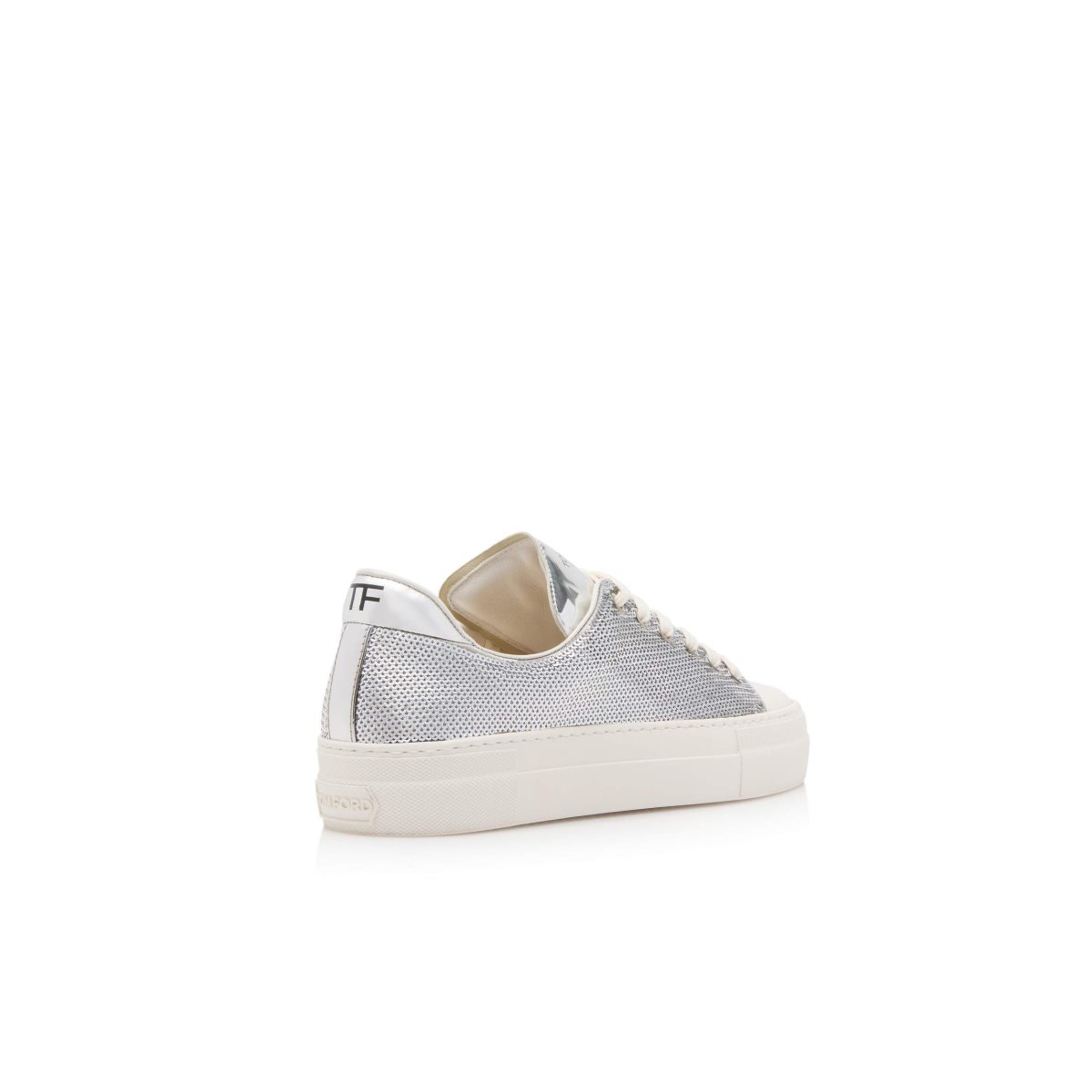 Tom Ford Sequin Embroidery City Low Tops Sneakers Dam Silver | 075NHRAQX