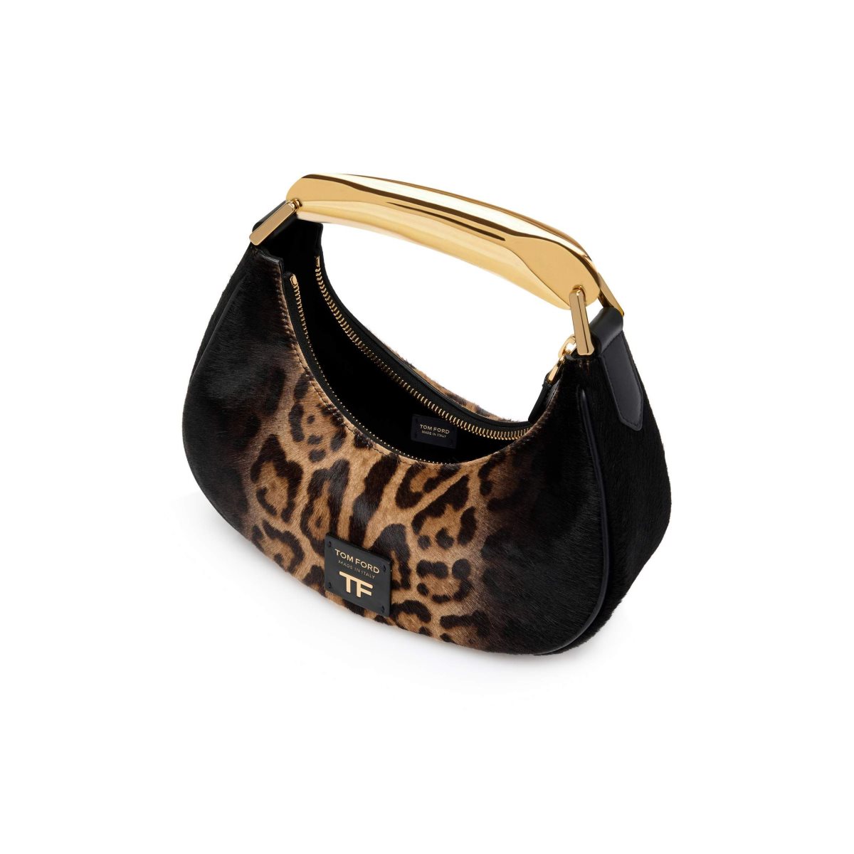 Tom Ford Shaded Calf Hair Animalier Bianca Mini Hobo Crossbody Väska Dam Beige Svarta | 049JGVHKP