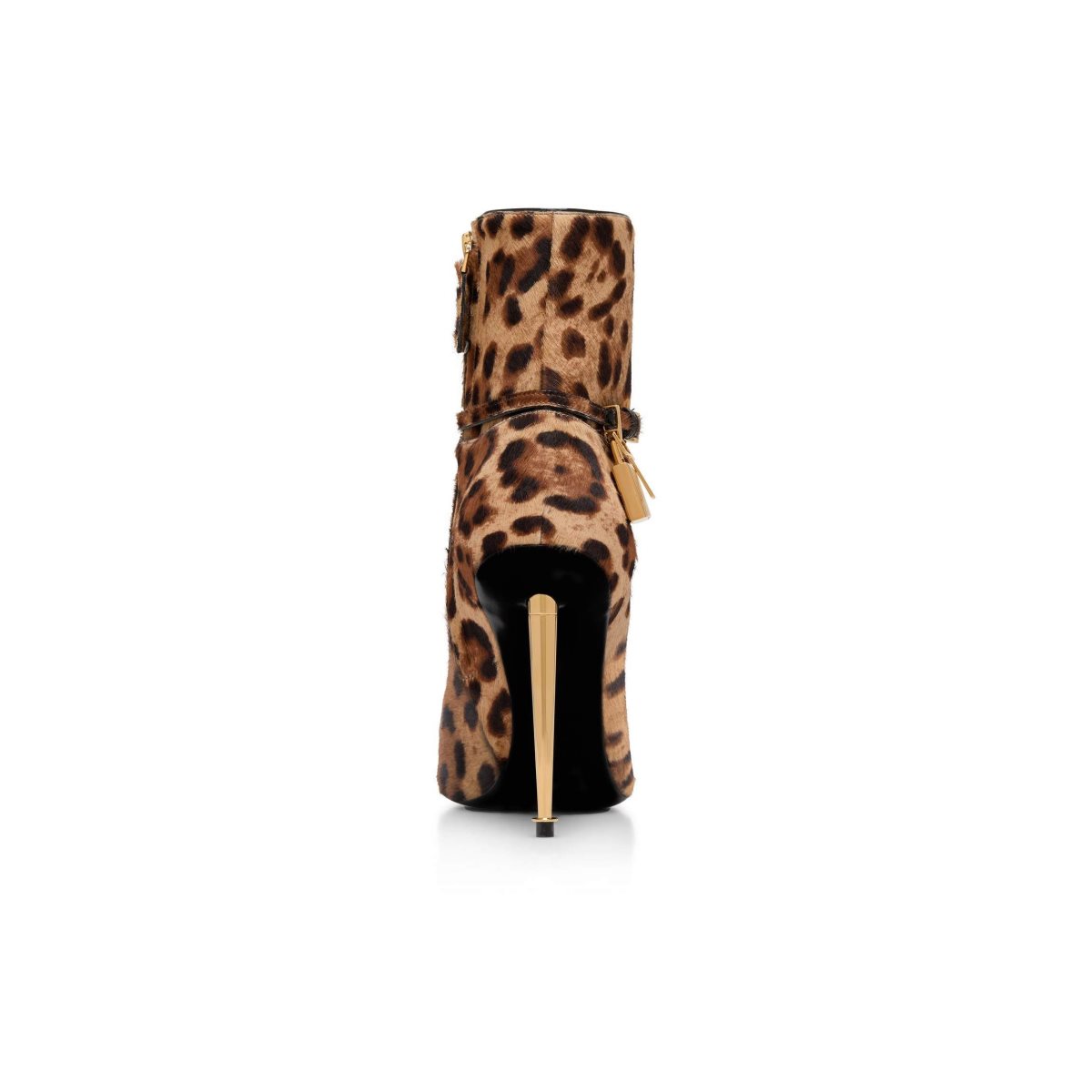 Tom Ford Shaded Hair Calf Animalier Padlock Stövlar Dam Bruna Svarta | 619QRBJGA