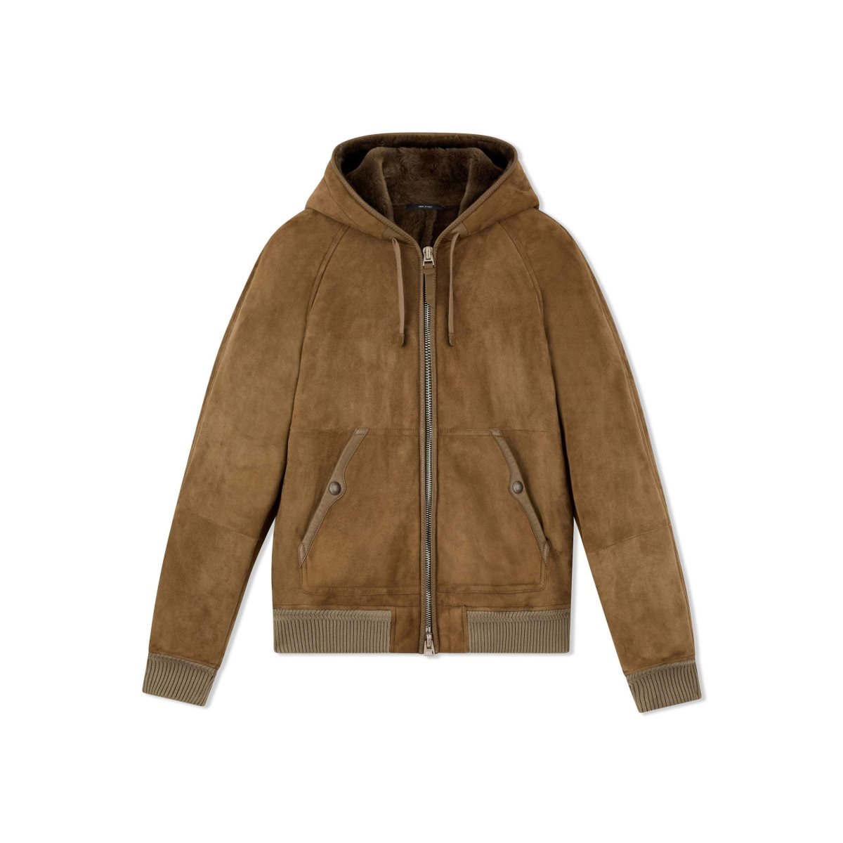 Tom Ford Shearling Hoodie Ytterkläder Herr Cigar | 514BQCJKT