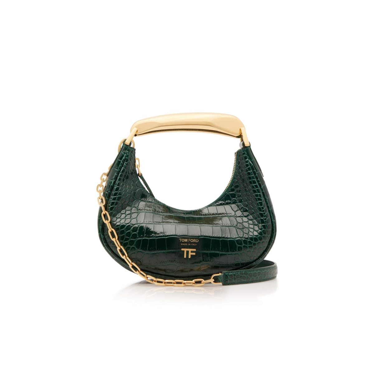 Tom Ford Shiny Stamped Crocodile Läder Bianca Mini Hobo Axelväska Dam Turkos Gröna | 654BWXGIS