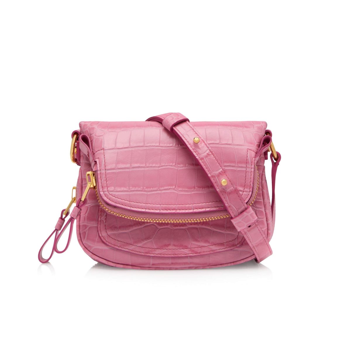 Tom Ford Shiny Stamped Crocodile Läder Jennifer Crossbody Väska Dam Rosa | 170JTQPRH