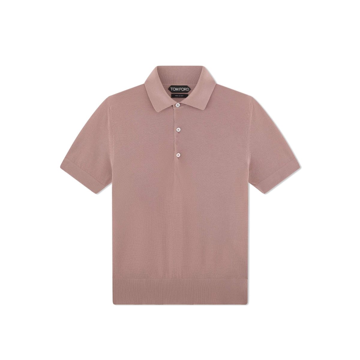 Tom Ford Silk Bomull Piquet Polo Stickat Herr Rosa | 932PDZUXY