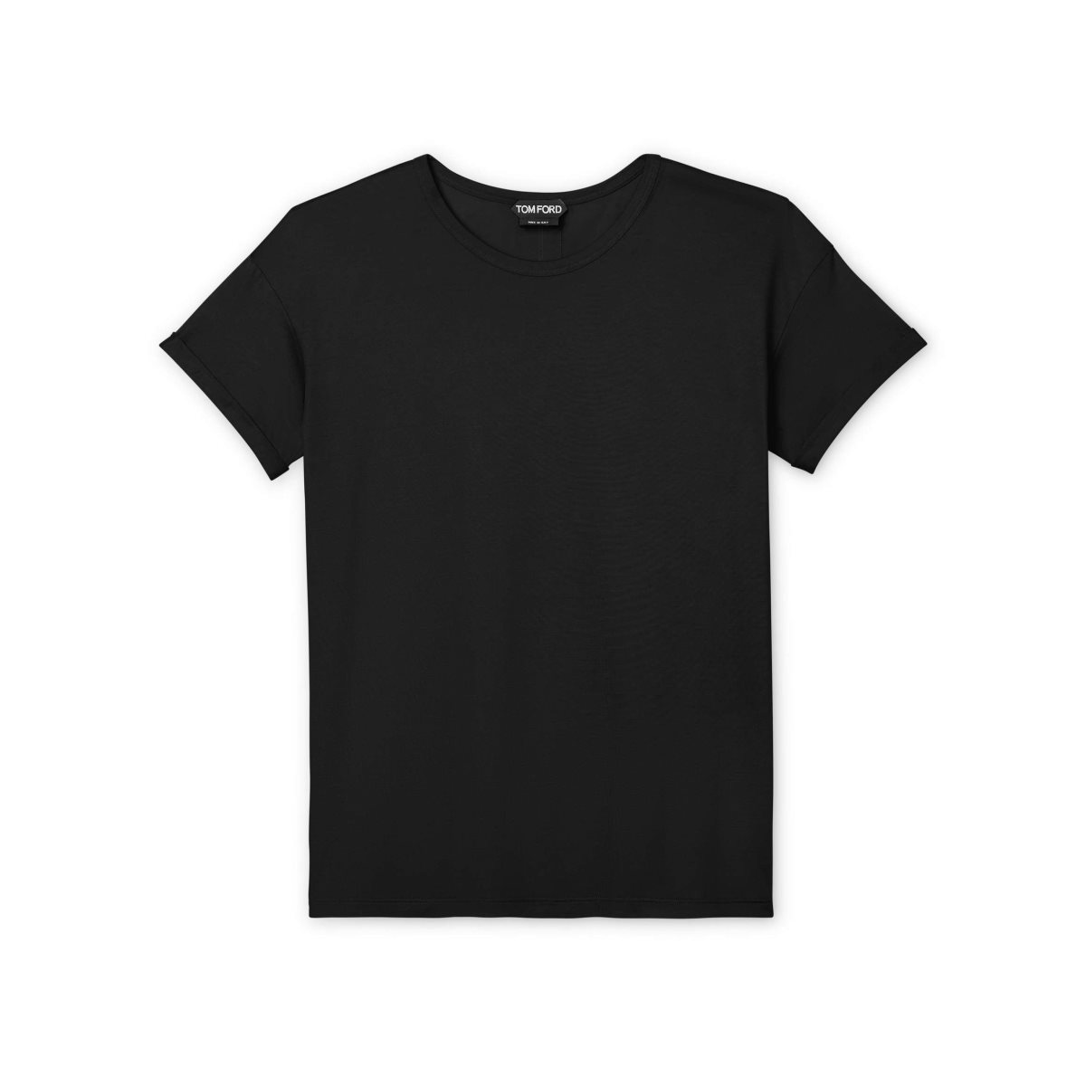 Tom Ford Silk Jersey T-shirt Blast Dam Svarta | 905SPYRLC