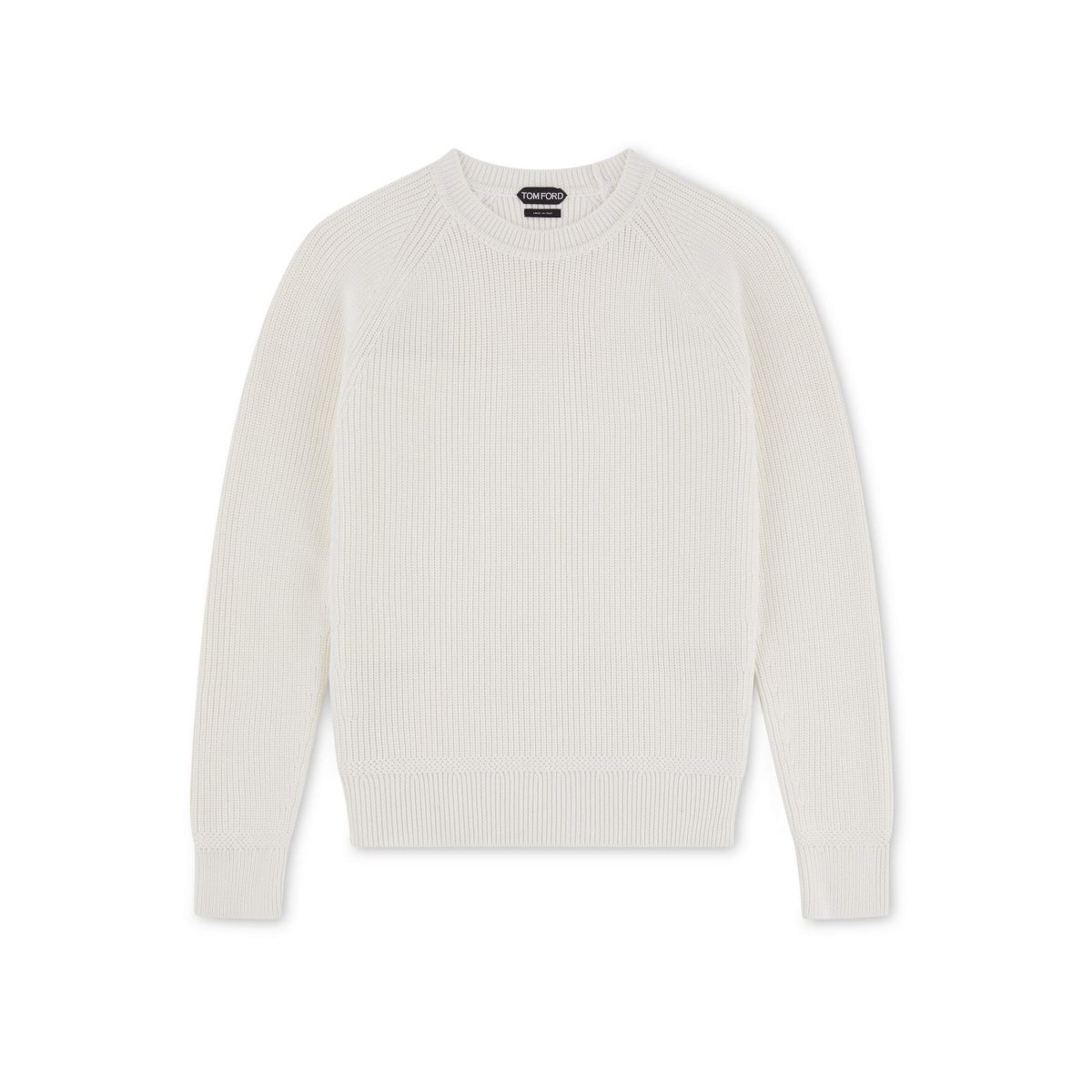 Tom Ford Silk Merino Raglan Crew Stickat Herr Vita | 682BEWHZX