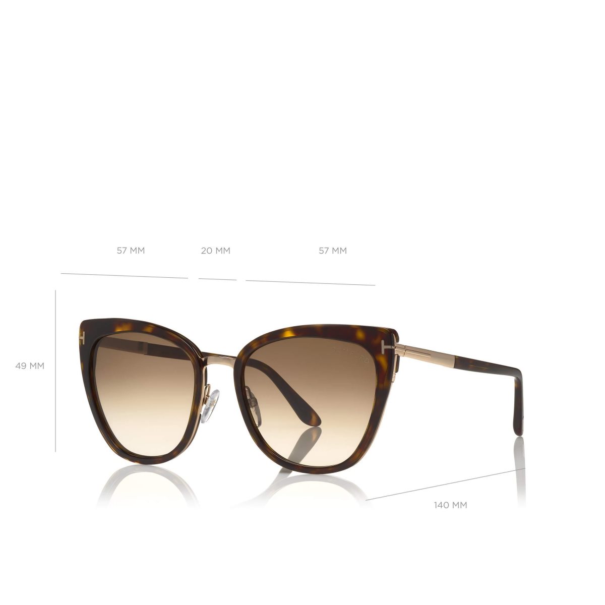 Tom Ford Simona Solglasögon Dam Mörk | 573BFLRWD