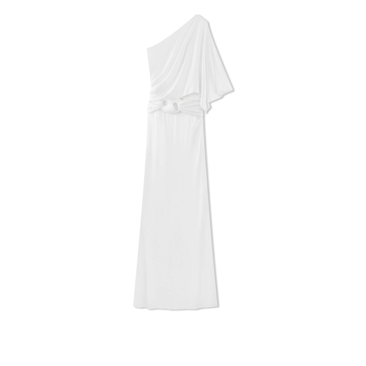 Tom Ford Slick Jersey One Shoulder Evening Klänning Dam Chalk | 691IGDUOW