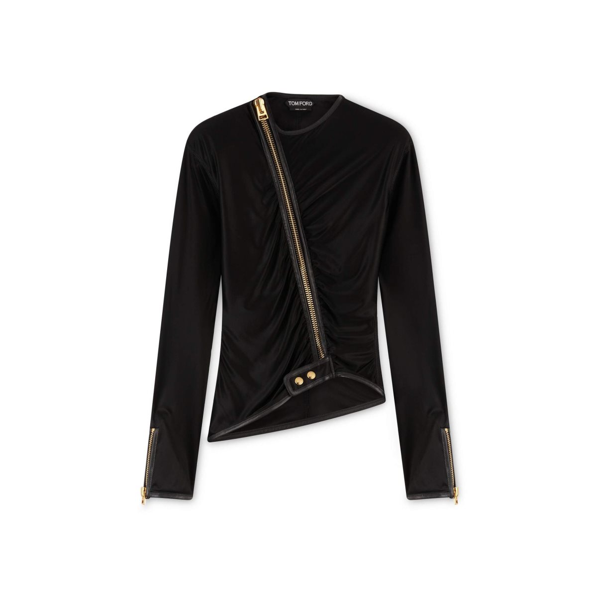 Tom Ford Slick Jersey Ruched Jacket Ytterkläder Dam Svarta | 902EQORKW