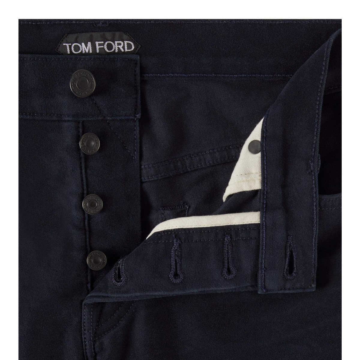 Tom Ford Slim Fit Moleskin Stretch Jeans Herr Marinblå | 163AJGUKQ