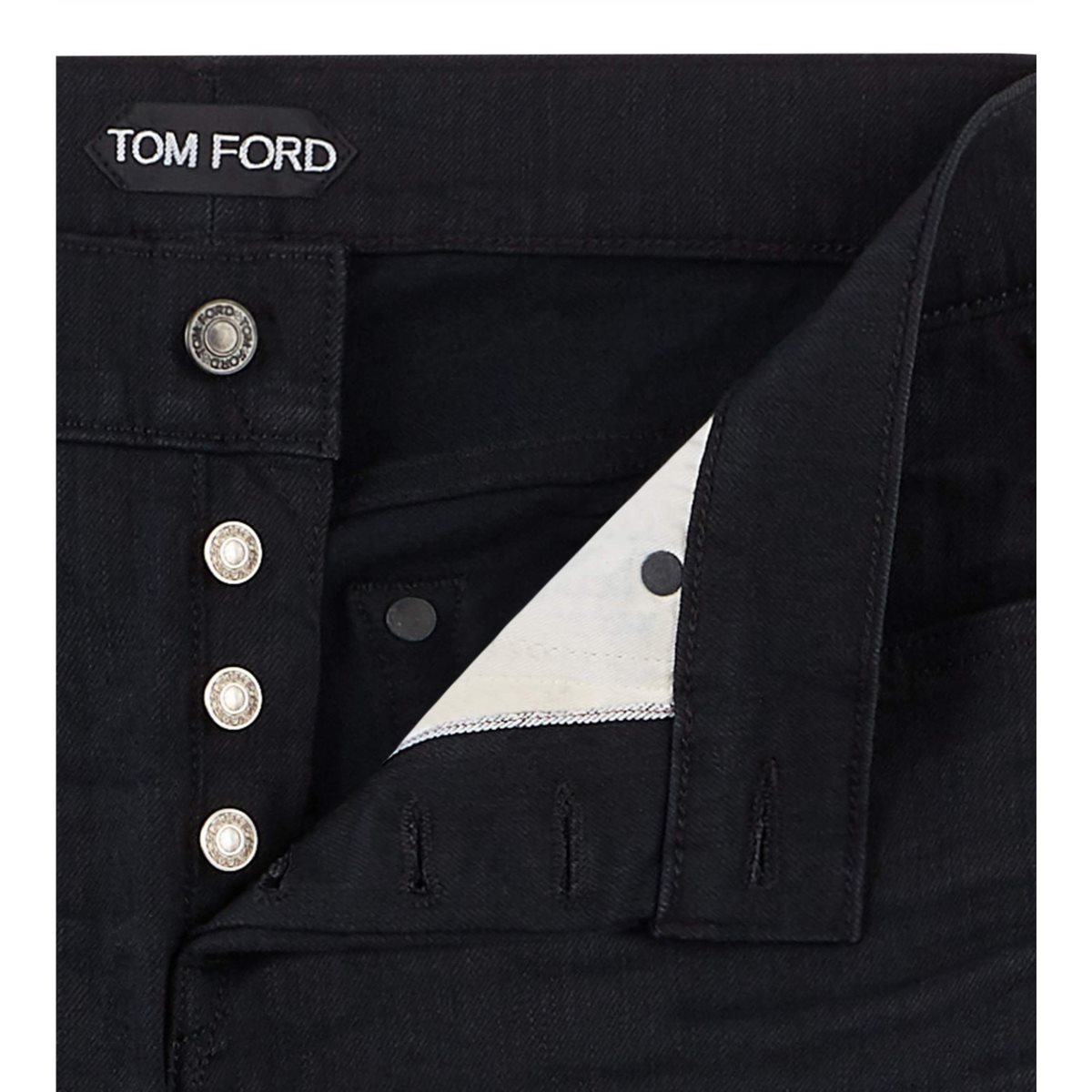 Tom Ford Slim Fit Stretch Japanese Selvedge Jeans Herr Svarta | 901DPCYZF