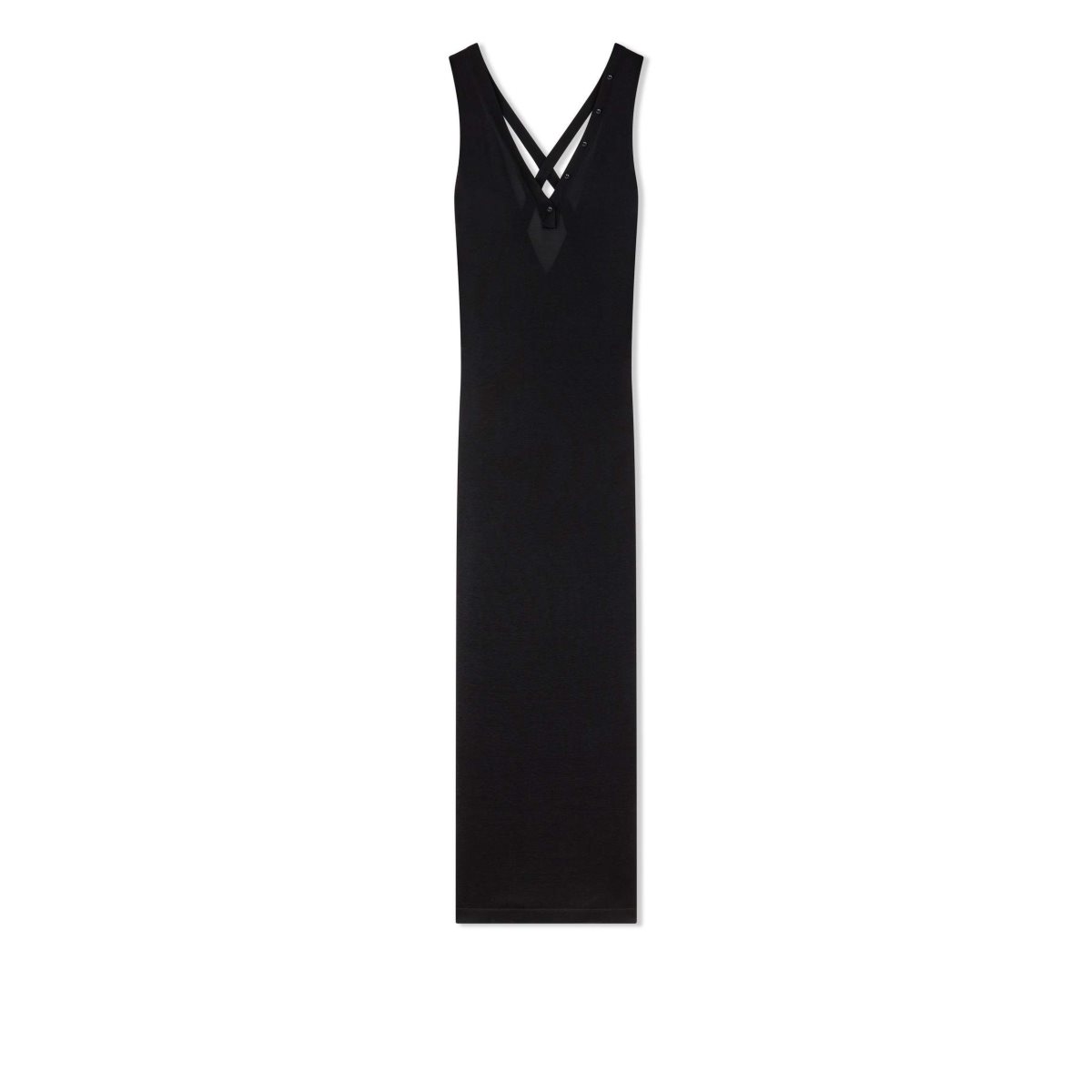 Tom Ford Slinky Viscose V-neck Klänning Dam Svarta | 032MZSROC