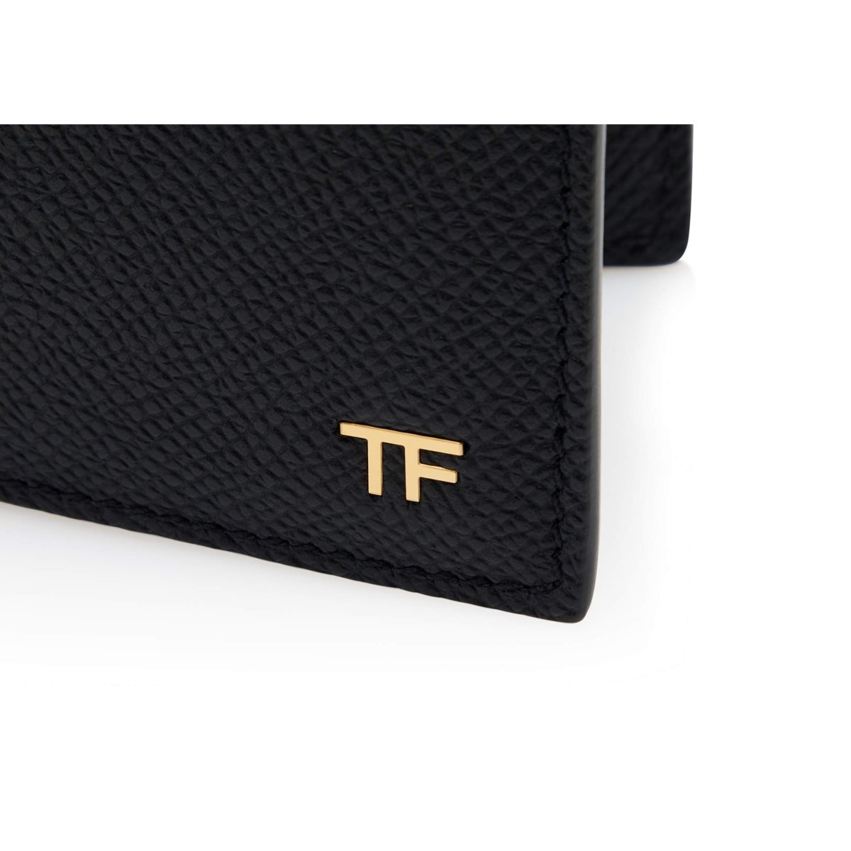 Tom Ford Small Grain Läder Bifold Wallet Liten Plånbok Herr Svarta | 570JRWCBG