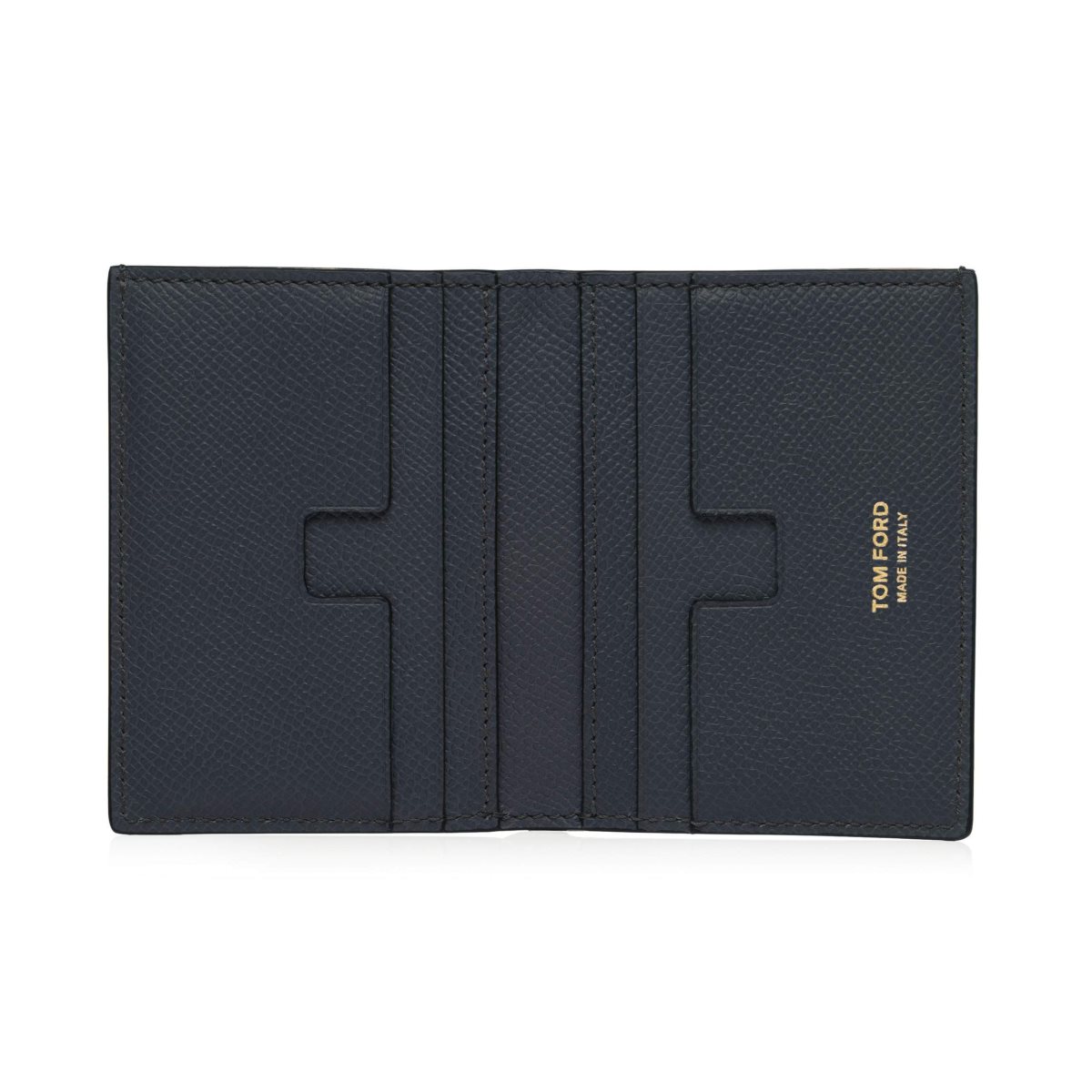 Tom Ford Small Grain Läder Folding Cardholder Liten Plånbok Herr Blå | 340FUQMDA