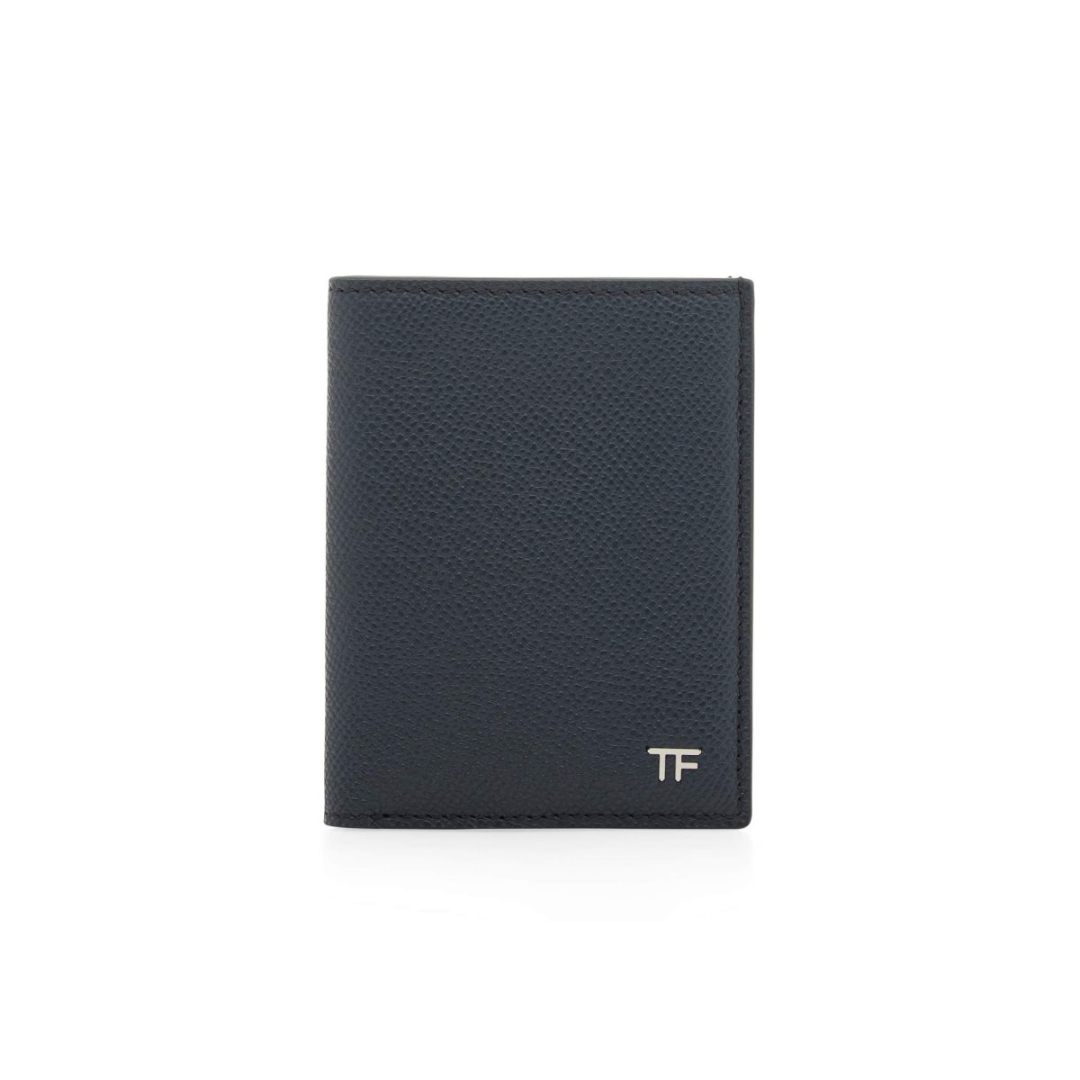 Tom Ford Small Grain Läder Folding Cardholder Liten Plånbok Herr Blå | 340FUQMDA