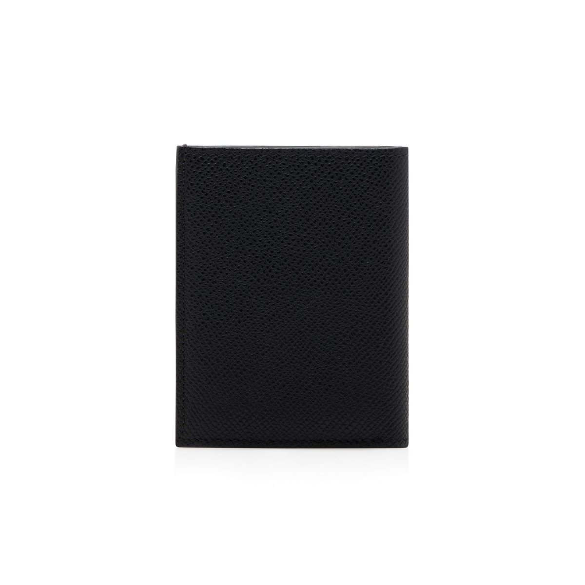 Tom Ford Small Grain Läder Folding Cardholder Liten Plånbok Herr Svarta | 496SPTGOU