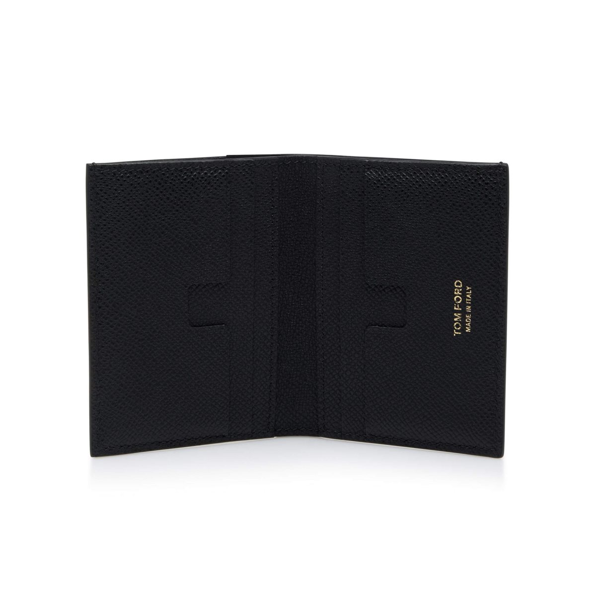 Tom Ford Small Grain Läder Folding Cardholder Liten Plånbok Herr Svarta | 812BQCSYX