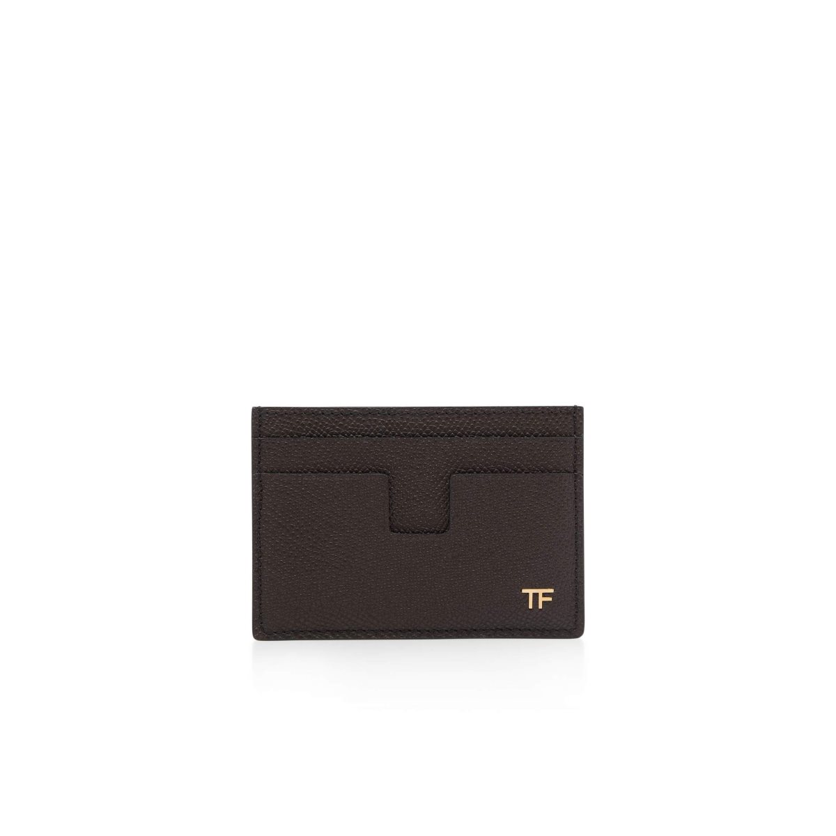 Tom Ford Small Grain Läder Money Clip Cardholder Liten Plånbok Herr Bruna | 195FQXRDT