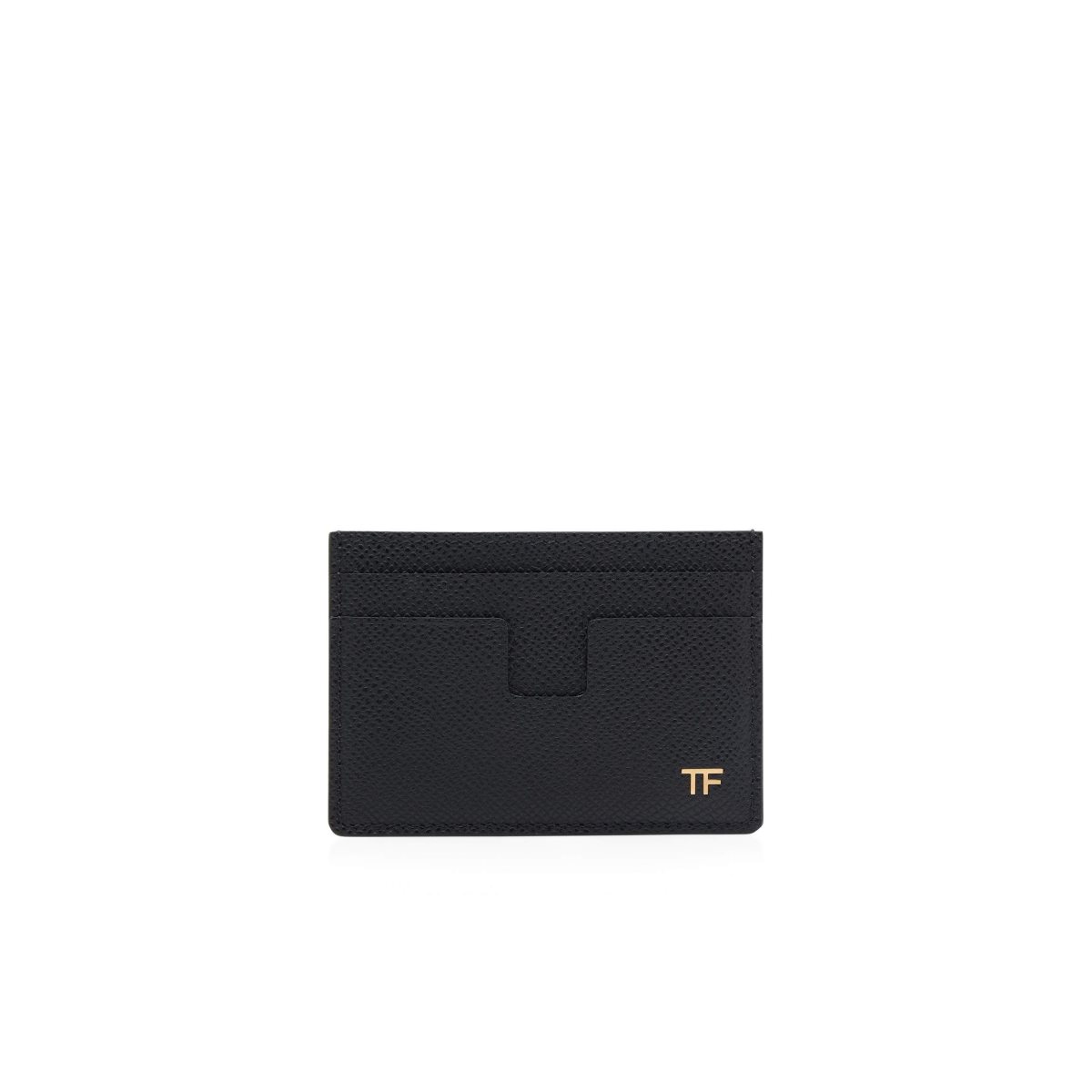 Tom Ford Small Grain Läder Money Clip Cardholder Liten Plånbok Herr Svarta | 458MWHDNR