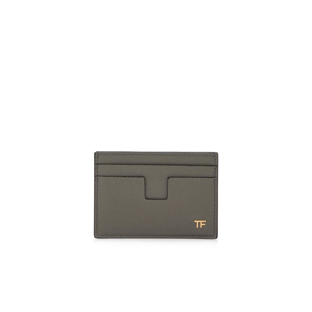 Tom Ford Small Grain Läder Money Clip Cardholder Liten Plånbok Herr Grå | 647LMWTDP