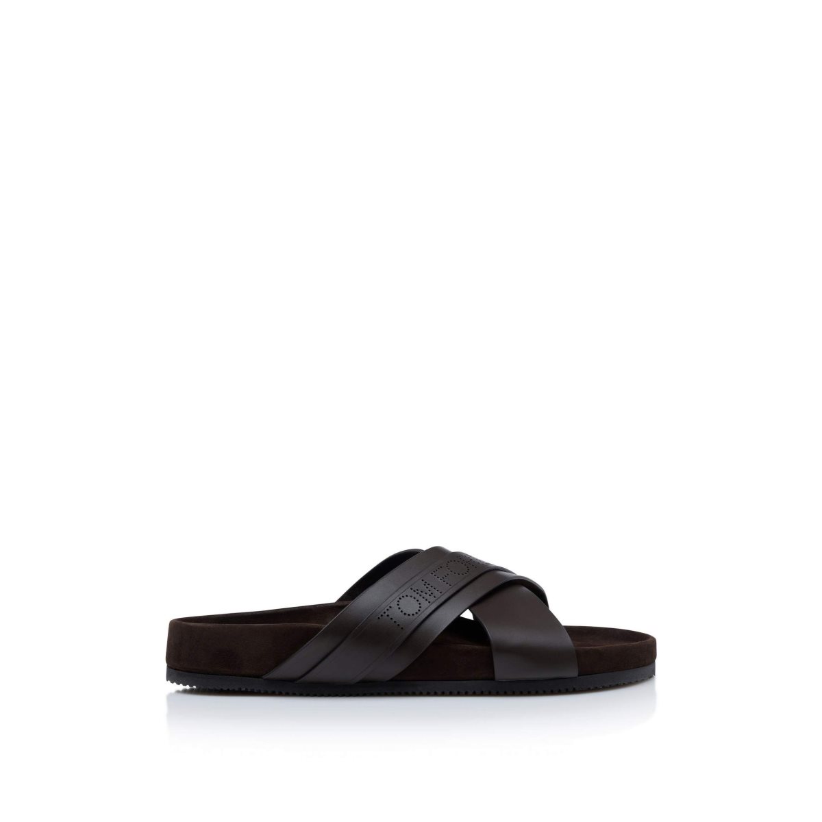 Tom Ford Smooth Läder Wicklow Slider Espadrille Herr Bruna | 726FLTUOD