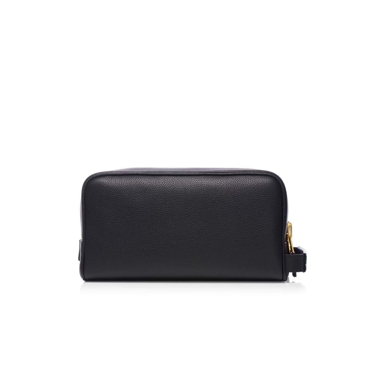 Tom Ford Soft Grain Läder Buckley Double Zip Dopp Kit Liten Plånbok Herr Svarta | 014SKNJDM