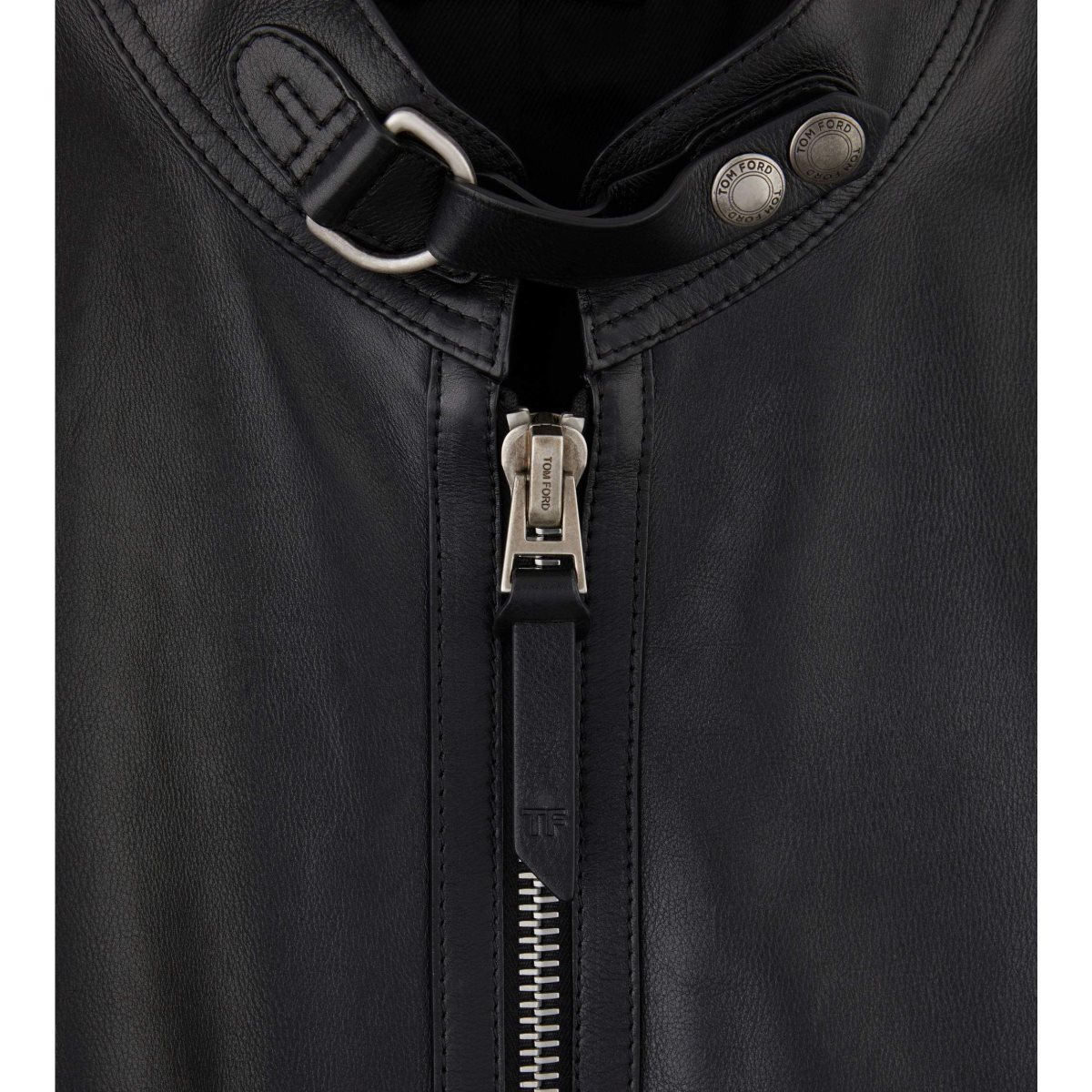 Tom Ford Soft Läder Cafe Biker Ytterkläder Herr Svarta | 376CBLKGI