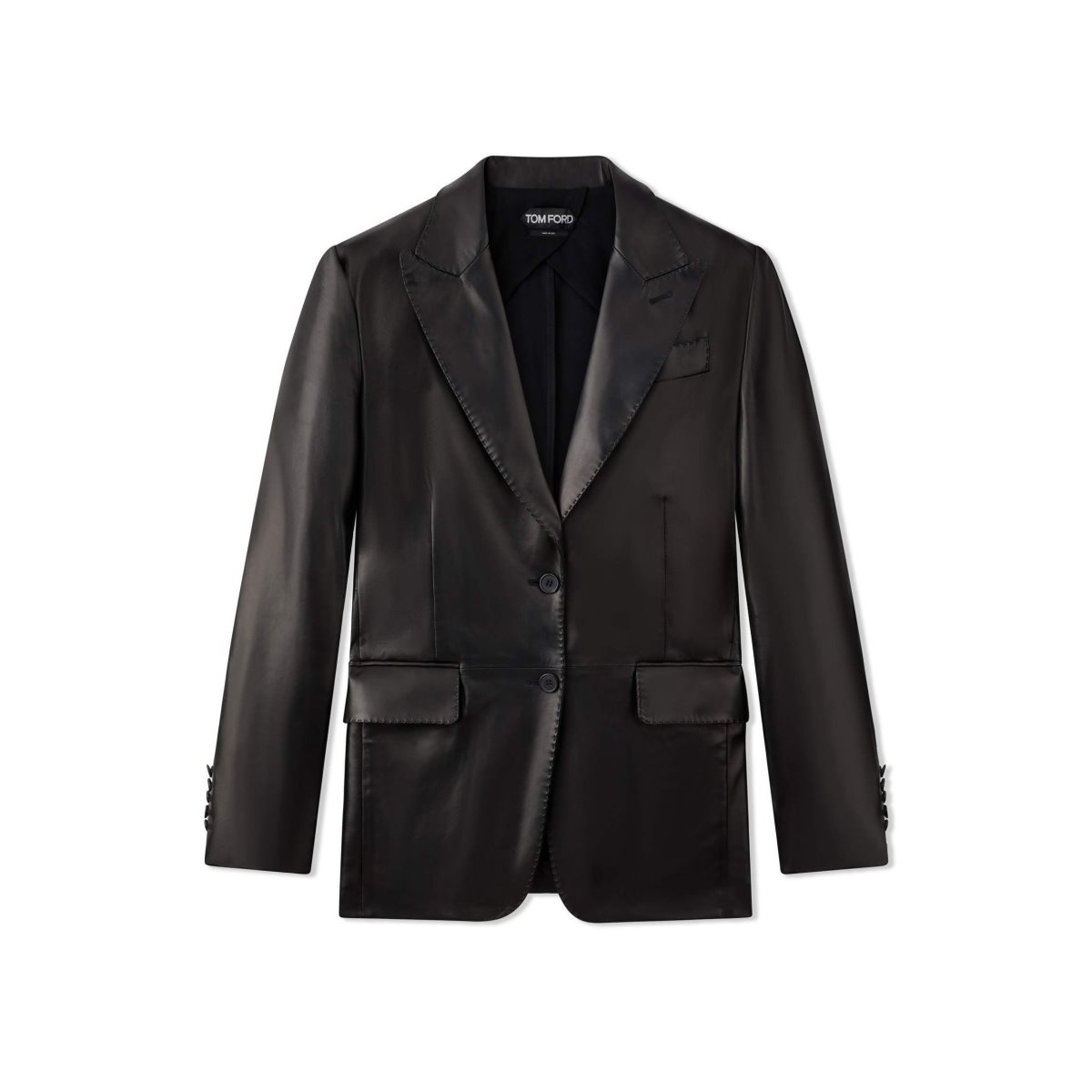 Tom Ford Soft Silk Nappa Boyfriend Jacket Ytterkläder Dam Svarta | 810GYJMKO