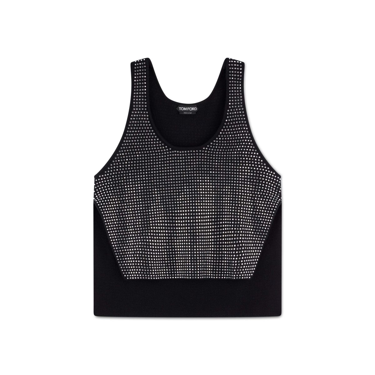 Tom Ford Sparkle Cashmere Asymmetric Tank Blast Dam Svarta | 291PTILXA