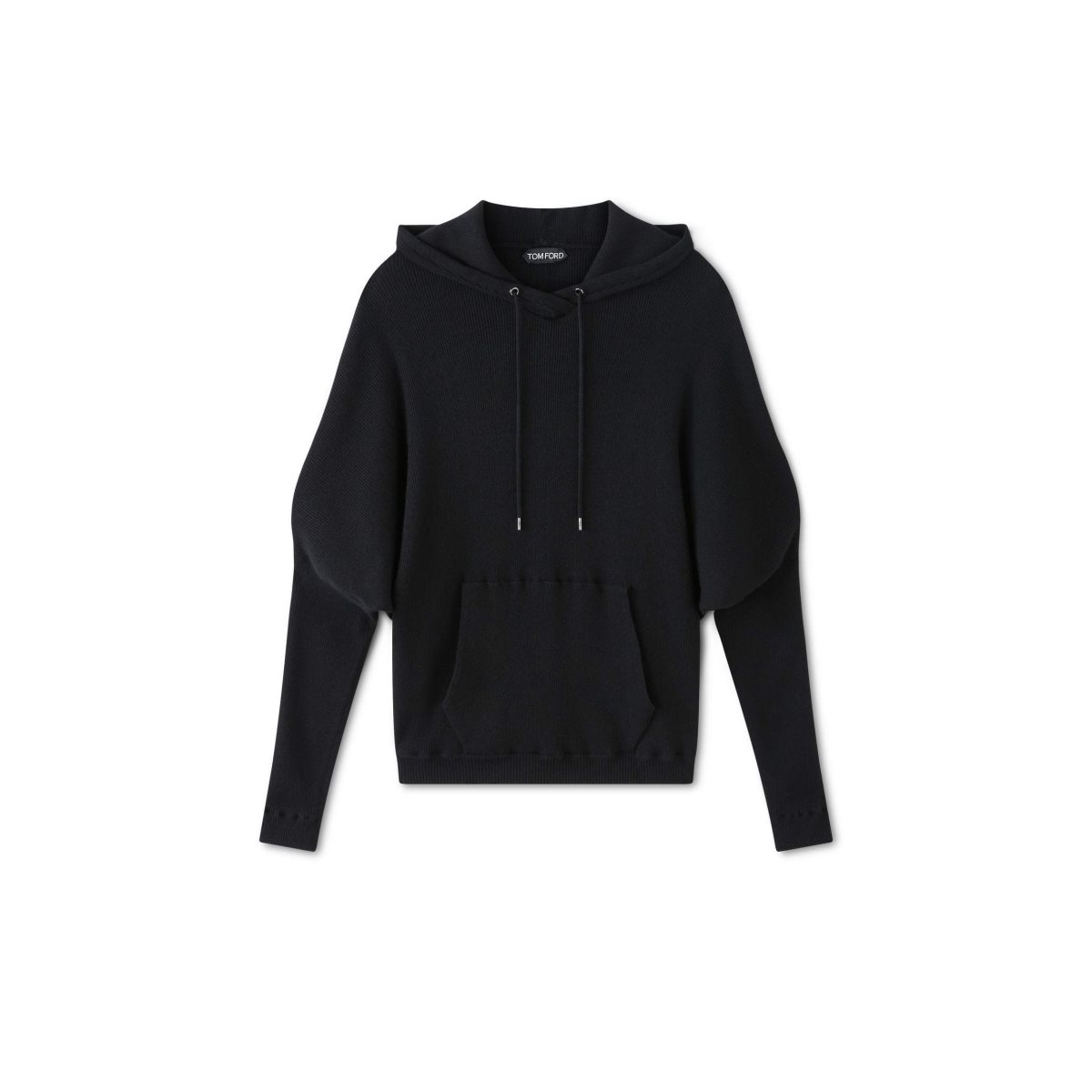 Tom Ford Stretch Cashmere Rib Hooded Stickat Dam Svarta | 302NOJECU